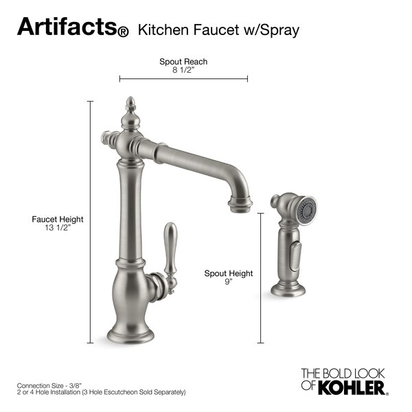 Kohler Artifacts® Single Handle Kitchen Sink Faucet with 
